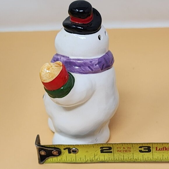 Enesco Snowman & Christmas Tree Ceramic Salt & Pepper Shaker Set New In Box - Picture 11 of 11